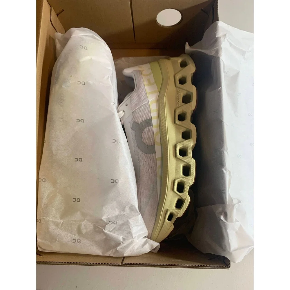 On Running Cloudmonster Mens 10 Frost Acacia Road Running Shoes 61.97786 NEW